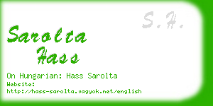 sarolta hass business card